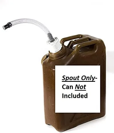 igersaw High-Flow Spout Compatible with Scepter 5 Gallon Plastic Military Fuel Cans -Easy Thread Nozzles with Filter and Dust Cap (3/4" O.D./12" Long)