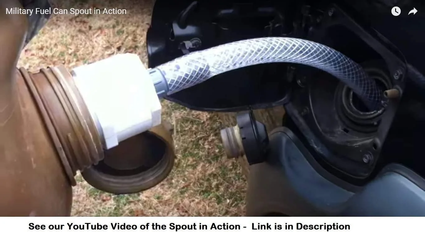 igersaw High-Flow Spout Compatible with Scepter 5 Gallon Plastic Military Fuel Cans -Easy Thread Nozzles with Filter and Dust Cap (3/4" O.D./12" Long)