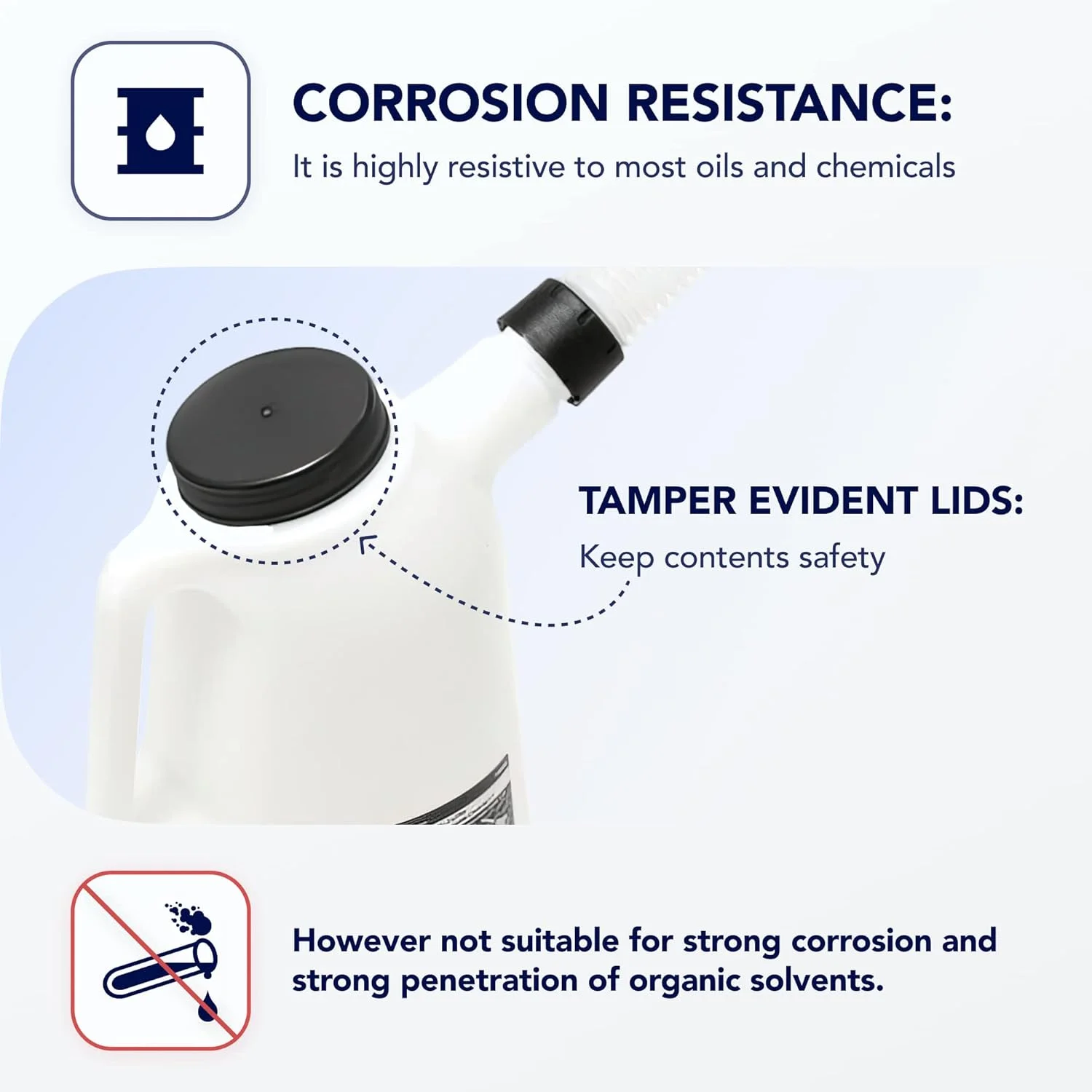 Forsage Measuring Plastic Pouring Oil Jug with Lid, 3 liters