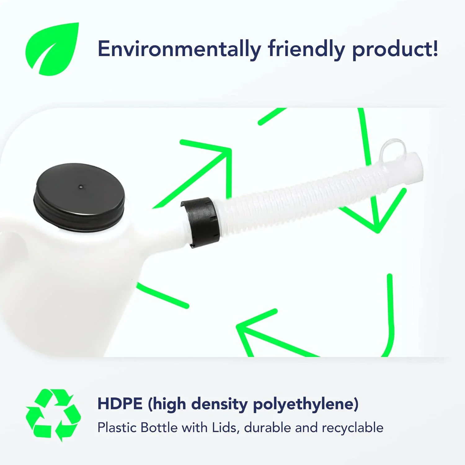 Forsage Measuring Plastic Pouring Oil Jug with Lid, 3 liters