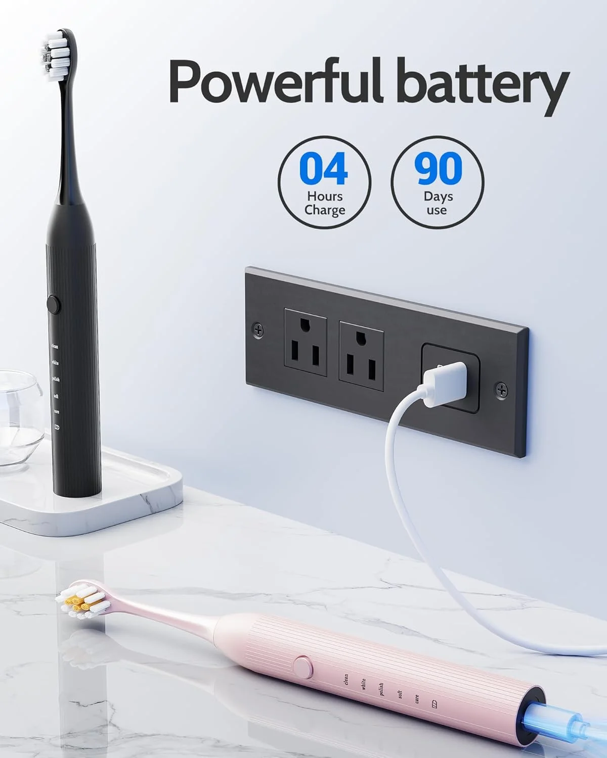 مجموعه 2 عددی مسواک برقی CindyLary، همراه با 12 سری مسواک و 2 مسواک برقی، 5 حالت با تایمر هوشمند 2 دقیقه ای داخلی، یک بار شارژ برای 60 روز، موتور 38000 VPM، مشکی و صورتی. مجموعه 2 عددی مسواک برقی CindyLary، همراه با 12 سری مسواک و 2 مسواک برقی، 5 حالت با تایمر هوشمند 2 دقیقه ای داخلی، یک بار شارژ برای 60 روز، موتور 38000 VPM، مشکی و صورتی.