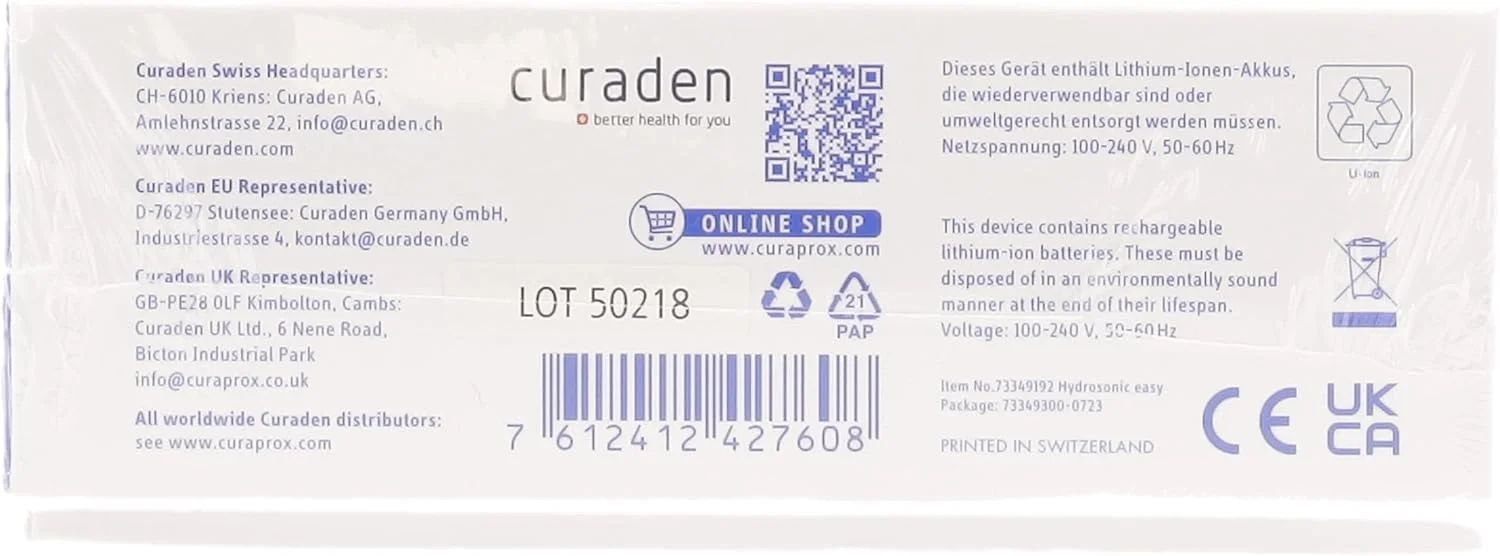 مسواک برقی سونیک Curaprox Hydrosonic Easy – پاکسازی پیشرفته برای مراقبت عالی از دهان و دندان مسواک برقی سونیک Curaprox Hydrosonic Easy – پاکسازی پیشرفته برای مراقبت عالی از دهان و دندان