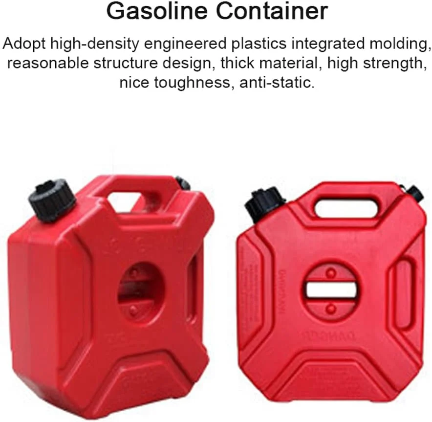 Graflsoa 1.3 Gallon Fuel Tanks 5L Portable oline Diesels Containers -Static Backup Petrol Storage Tanks with Lock & Key for Car Motorcycle Truck SUV ATV Off-Road Vehicle