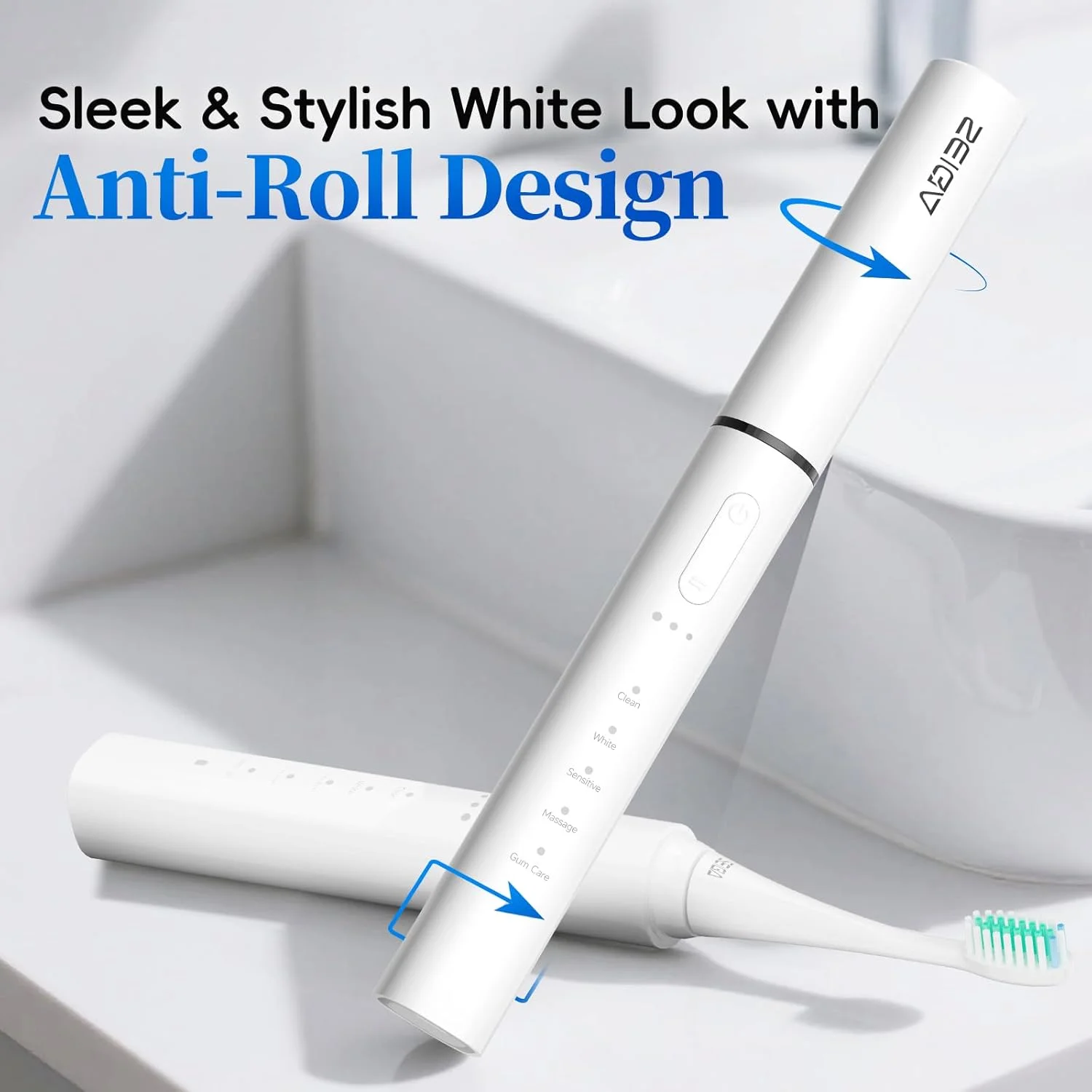 مسواک برقی سونیک بزرگسال سیگا، 5 حالت تمیز کردن و 3 شدت، مسواک مسافرتی قابل شارژ با 2 سر برس، تایمر هوشمند 2 دقیقه ای داخلی، ضد آب IPX7، یک بار شارژ برای 60 روز مسواک برقی سونیک بزرگسال سیگا، 5 حالت تمیز کردن و 3 شدت، مسواک مسافرتی قابل شارژ با 2 سر برس، تایمر هوشمند 2 دقیقه ای داخلی، ضد آب IPX7، یک بار شارژ برای 60 روز