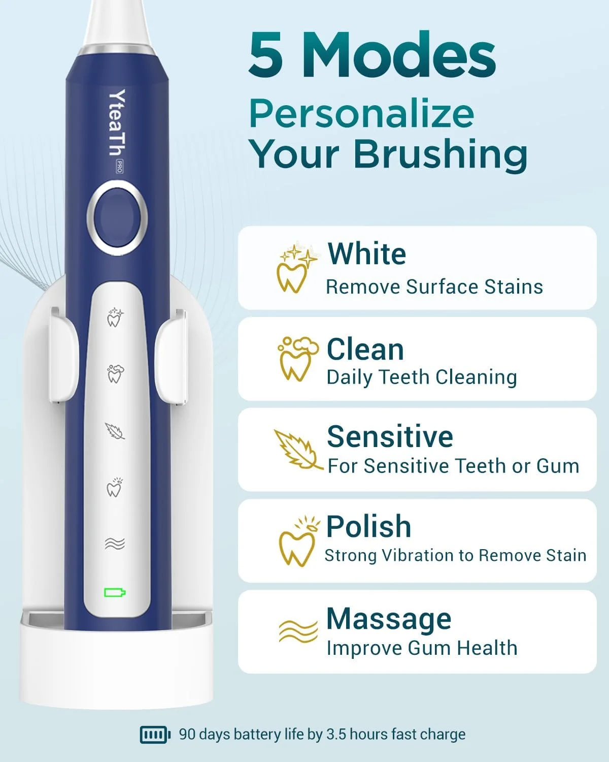 مسواک برقی بزرگسالان مردانه - مسواک های برقی سونیک با 8 سری مسواک و تایمر هوشمند 2 دقیقه ای، 90 روز عمر باتری، 5 حالت مسواک زدن، کیف مسافرتی و نگهدارنده دیواری مسواک برقی بزرگسالان مردانه - مسواک های برقی سونیک با 8 سری مسواک و تایمر هوشمند 2 دقیقه ای، 90 روز عمر باتری، 5 حالت مسواک زدن، کیف مسافرتی و نگهدارنده دیواری