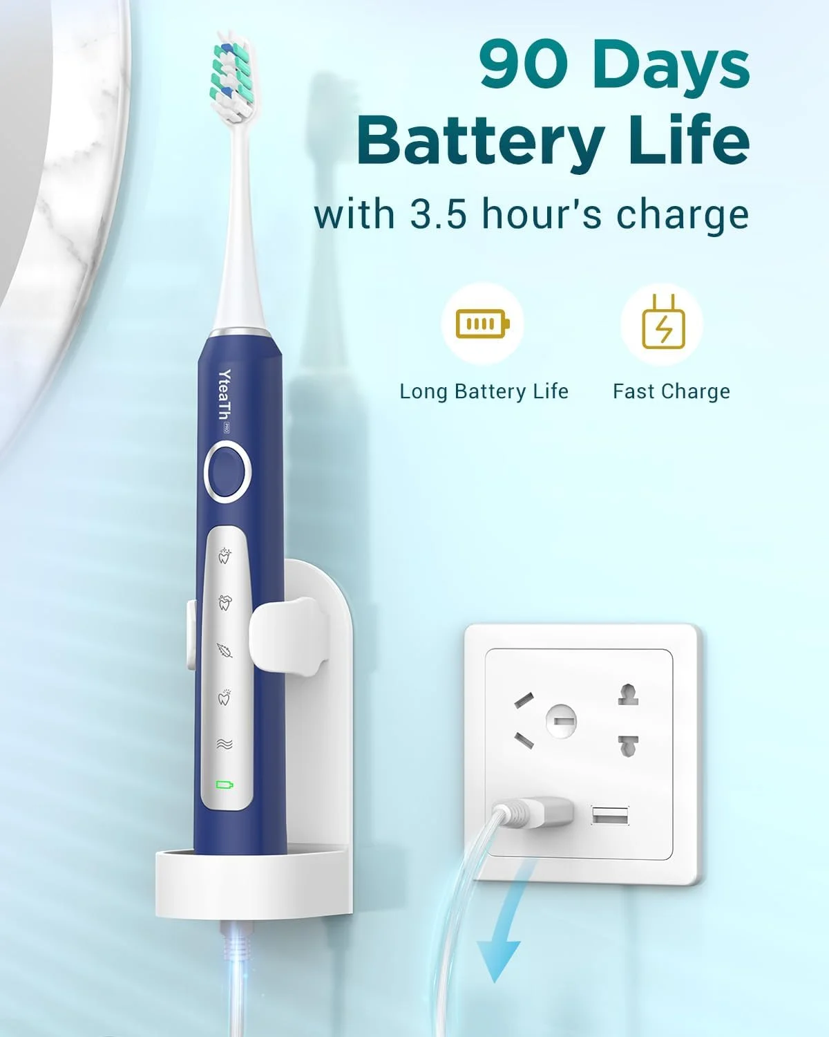 مسواک برقی بزرگسالان مردانه - مسواک های برقی سونیک با 8 سری مسواک و تایمر هوشمند 2 دقیقه ای، 90 روز عمر باتری، 5 حالت مسواک زدن، کیف مسافرتی و نگهدارنده دیواری مسواک برقی بزرگسالان مردانه - مسواک های برقی سونیک با 8 سری مسواک و تایمر هوشمند 2 دقیقه ای، 90 روز عمر باتری، 5 حالت مسواک زدن، کیف مسافرتی و نگهدارنده دیواری