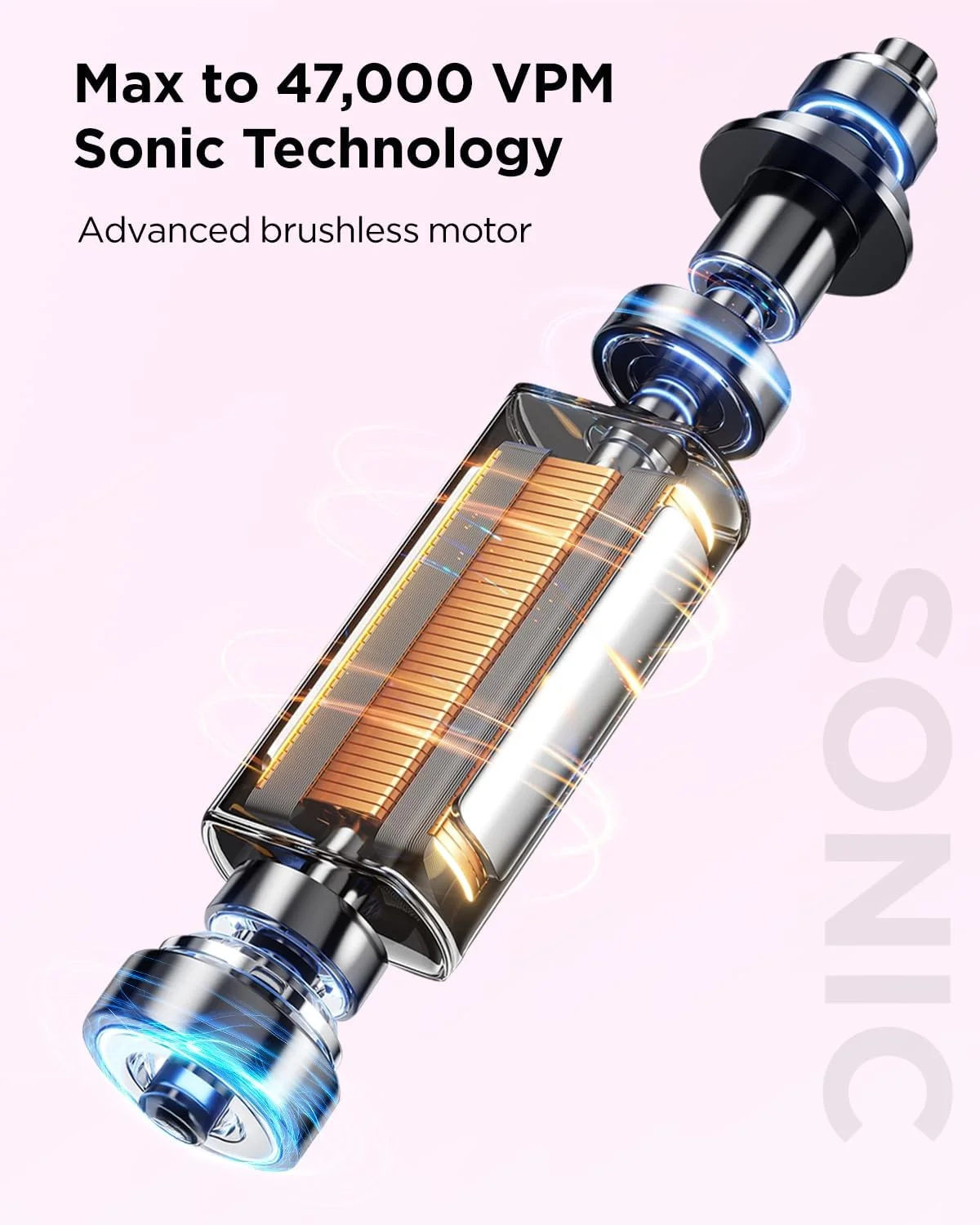 مسواک برقی سونیک برای بزرگسالان و کودکان، 50000 ویپیام با 5 حالت و 3 شدت، مسواک مسافرتی با کیف، 3 ساعت شارژ برای 60 روز، تایمر هوشمند داخلی صورتی مسواک برقی سونیک برای بزرگسالان و کودکان، 50000 ویپیام با 5 حالت و 3 شدت، مسواک مسافرتی با کیف، 3 ساعت شارژ برای 60 روز، تایمر هوشمند داخلی صورتی