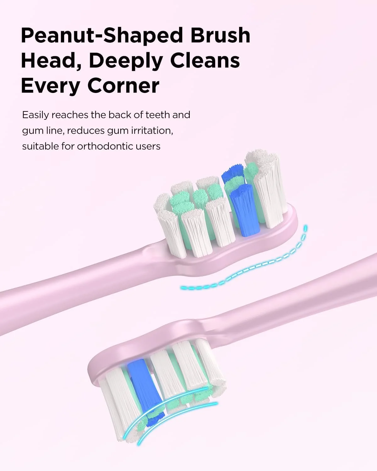 مسواک برقی سونیک برای بزرگسالان و کودکان، 50000 ویپیام با 5 حالت و 3 شدت، مسواک مسافرتی با کیف، 3 ساعت شارژ برای 60 روز، تایمر هوشمند داخلی صورتی مسواک برقی سونیک برای بزرگسالان و کودکان، 50000 ویپیام با 5 حالت و 3 شدت، مسواک مسافرتی با کیف، 3 ساعت شارژ برای 60 روز، تایمر هوشمند داخلی صورتی