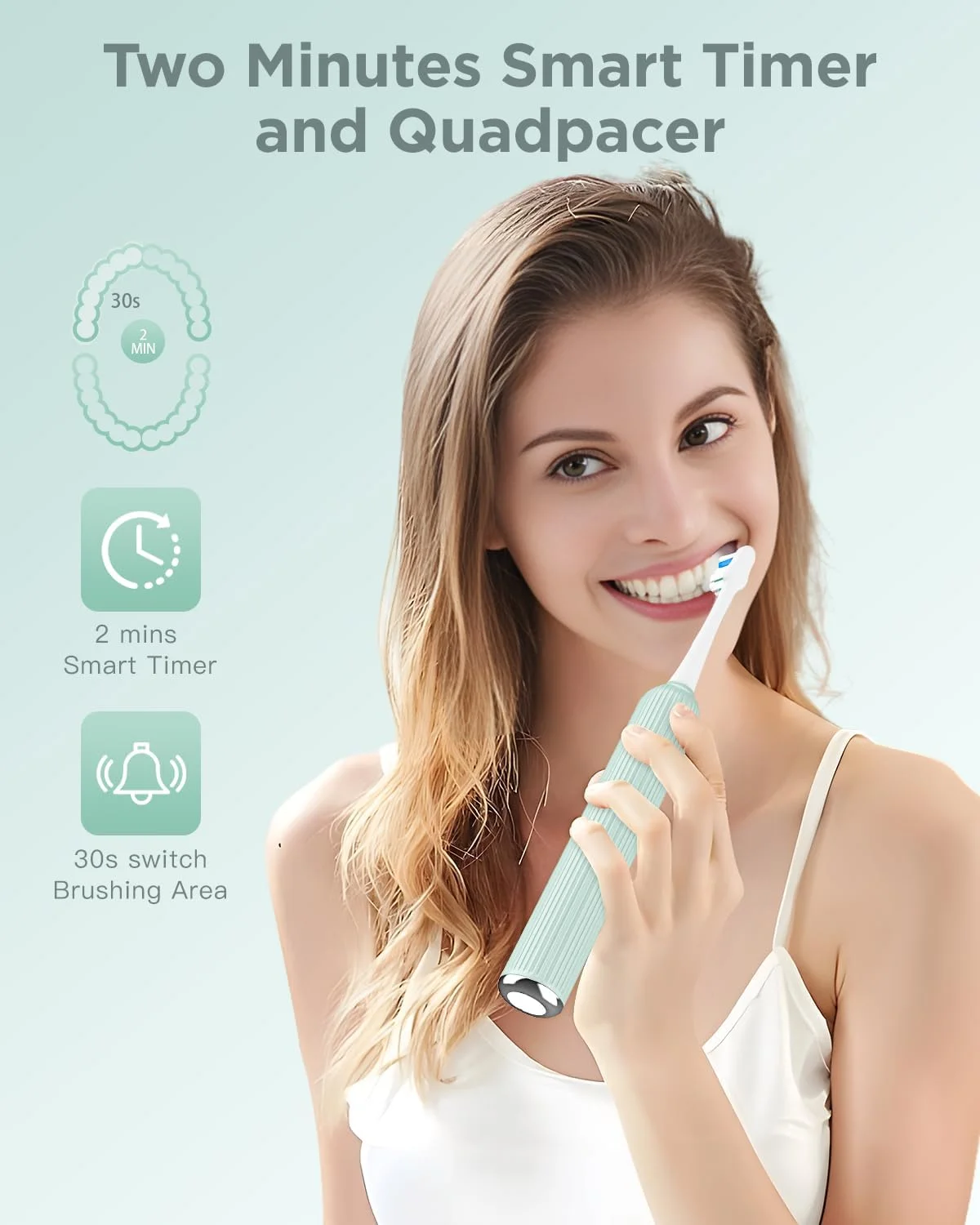 مسواک برقی سونیک برای بزرگسالان و کودکان، 47000 ویپیام با 5 حالت و 3 شدت، مسواک مسافرتی با کیف، 3 ساعت شارژ برای 60 روز، تایمر هوشمند داخلی سبز روشن مسواک برقی سونیک برای بزرگسالان و کودکان، 47000 ویپیام با 5 حالت و 3 شدت، مسواک مسافرتی با کیف، 3 ساعت شارژ برای 60 روز، تایمر هوشمند داخلی سبز روشن