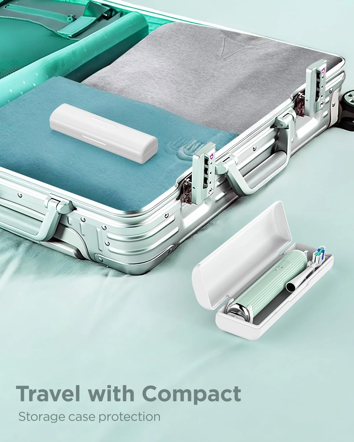 مسواک برقی سونیک برای بزرگسالان و کودکان، 47000 ویپیام با 5 حالت و 3 شدت، مسواک مسافرتی با کیف، 3 ساعت شارژ برای 60 روز، تایمر هوشمند داخلی سبز روشن مسواک برقی سونیک برای بزرگسالان و کودکان، 47000 ویپیام با 5 حالت و 3 شدت، مسواک مسافرتی با کیف، 3 ساعت شارژ برای 60 روز، تایمر هوشمند داخلی سبز روشن