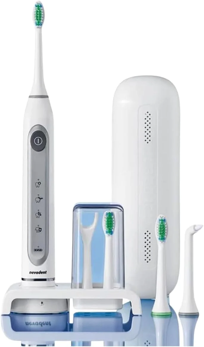 ست مسواک برقی سونیک NSZB 3.7 C4، استند شارژ با جعبه نگهداری، سفید
