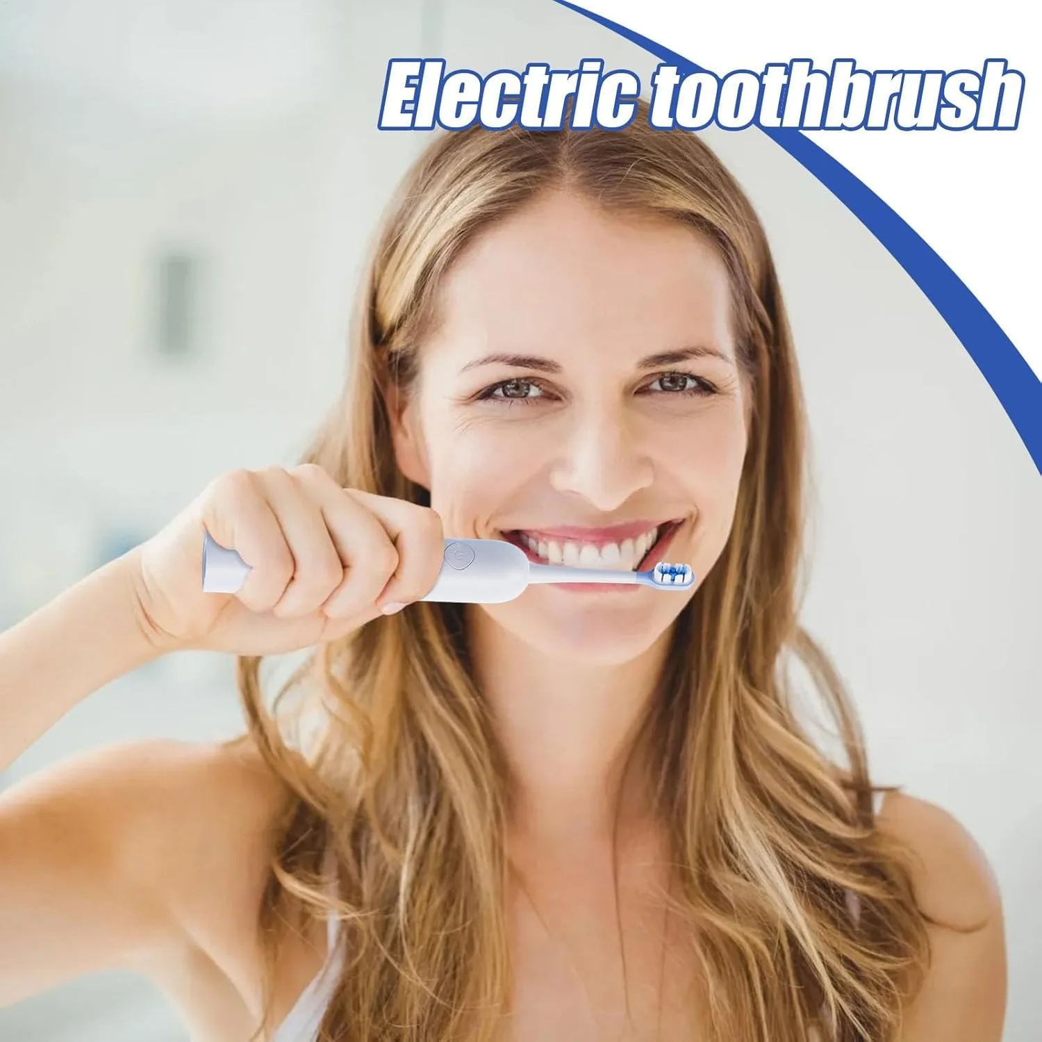 مسواک برقی بزرگسالان - دسته ضد لغزش ضد آب، برس نرم برای تمیز کردن دندان | لوازم بهداشت دهان و دندان، لوازم تمیز کننده عمیق با 2 سر برس