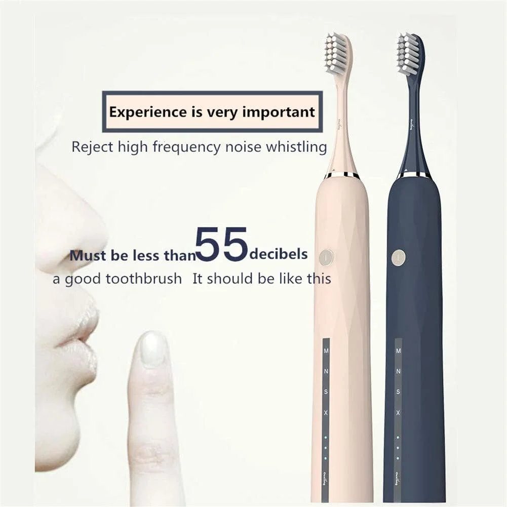 مسواک برقی سونیک، 4 حالت، 4 سر برس، شارژ سریع USB، منبع تغذیه، 1 ساعت شارژ، حداقل 30 روز استفاده (آبی تیره) مسواک برقی سونیک، 4 حالت، 4 سر برس، شارژ سریع USB، منبع تغذیه، 1 ساعت شارژ، حداقل 30 روز استفاده (آبی تیره)