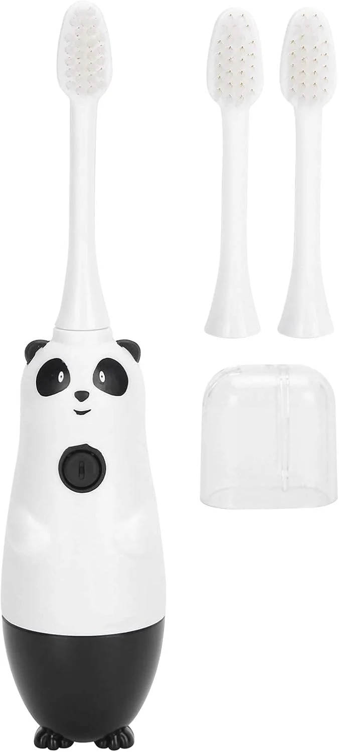 مسواک برقی کودکانه، مسواک برقی صوتی با موهای نرم طرح پاندا برای تمیز کردن دندان کودکان 1 تا 12 ساله