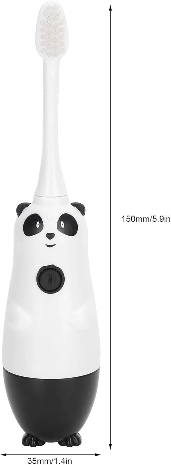 مسواک برقی کودکانه، مسواک برقی صوتی با موهای نرم طرح پاندا برای تمیز کردن دندان کودکان 1 تا 12 ساله