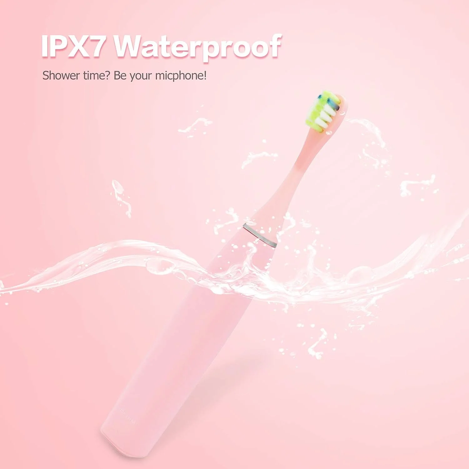 مسواک برقی کودکانه Miceeshu، مسواک صوتی نرم با پاکسازی قدرتمند دارای 3 حالت برای کودکان دختر و پسر بالای 3 سال، ضد آب مناسب دوش (صورتی) مسواک برقی کودکانه Miceeshu، مسواک صوتی نرم با پاکسازی قدرتمند دارای 3 حالت برای کودکان دختر و پسر بالای 3 سال، ضد آب مناسب دوش (صورتی)