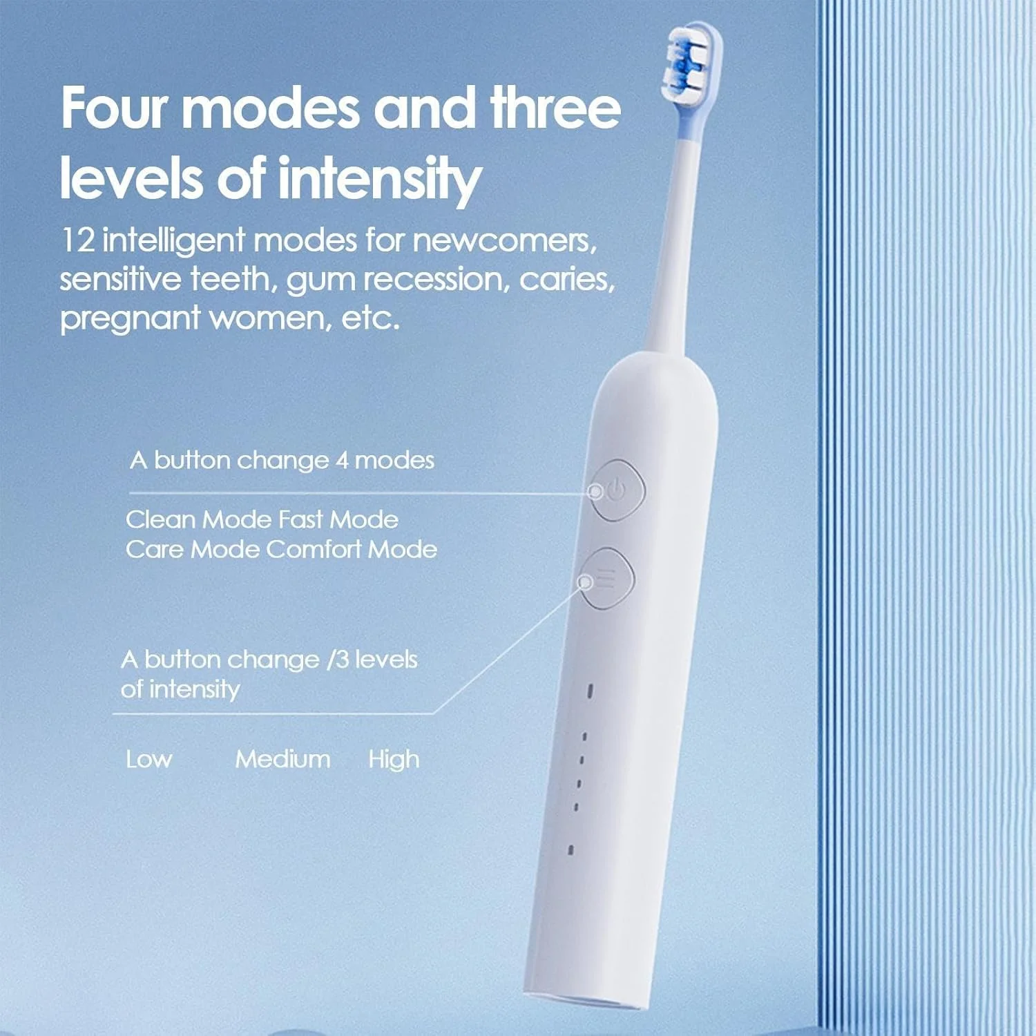 مسواک برقی بزرگسالان - دسته ضد لغزش ضد آب، برس نرم برای تمیز کردن دندان | لوازم بهداشت دهان و دندان، لوازم تمیز کننده عمیق با 2 سر برس