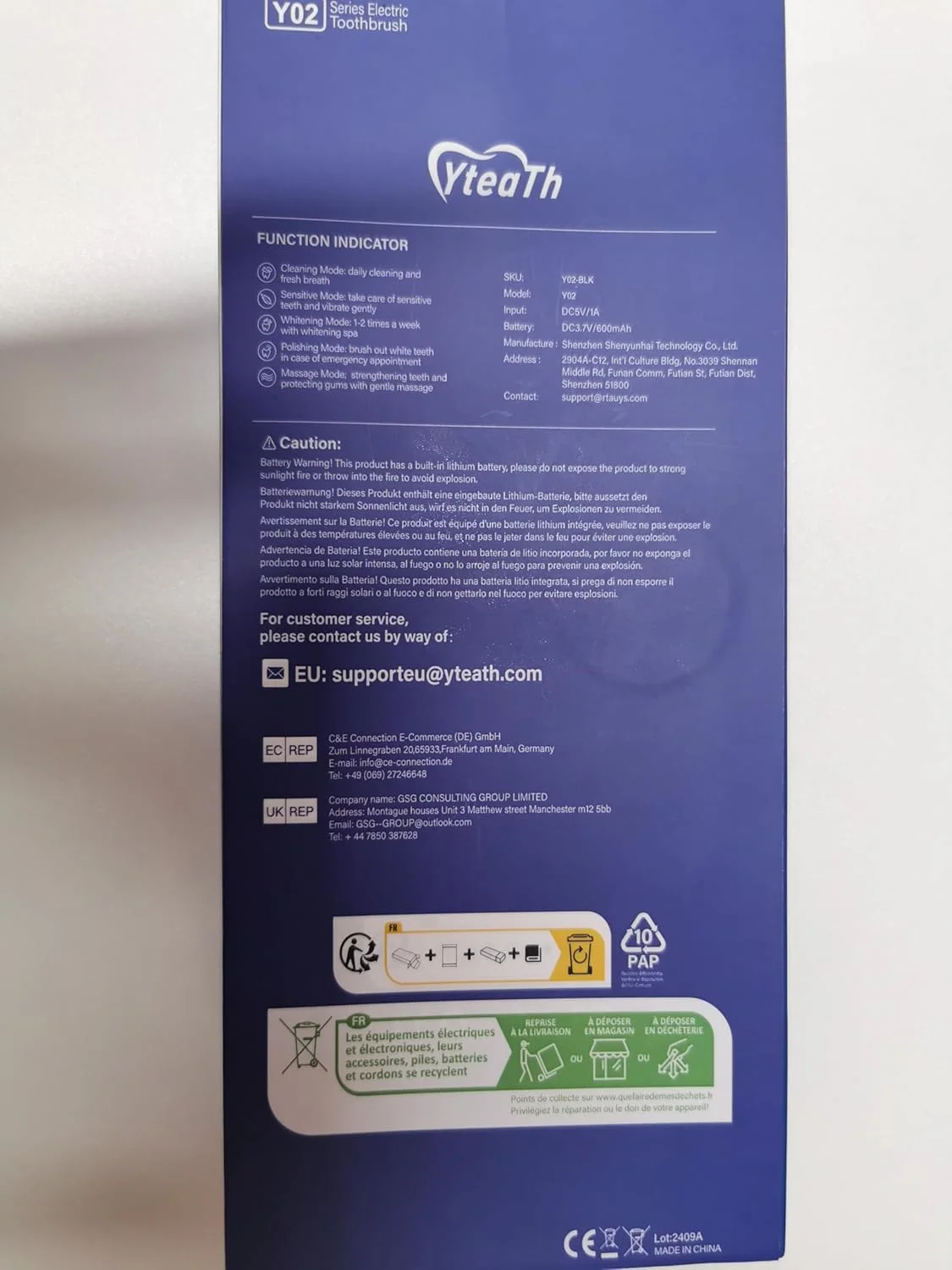 مسواک برقی، مسواک صوتی برای بزرگسالان و کودکان، مسواک برقی با 5 حالت، کیف مسافرتی، 40000VPM و 8 سر مسواک، عمر باتری 60 روزه، تایمر (مشکی مات)