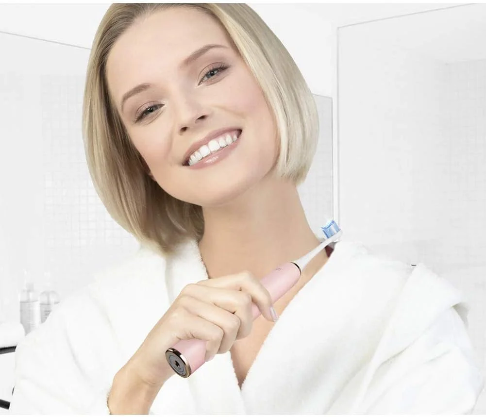 مسواک برقی با 6 حالت انتخابی، قابل شارژ USB، مسواک صوتی سفید کننده، مسواک مسافرتی با 4 سر مسواک برای بزرگسالان، مناسب سفر یا خانه، صورتی مسواک برقی با 6 حالت انتخابی، قابل شارژ USB، مسواک صوتی سفید کننده، مسواک مسافرتی با 4 سر مسواک برای بزرگسالان، مناسب سفر یا خانه، صورتی