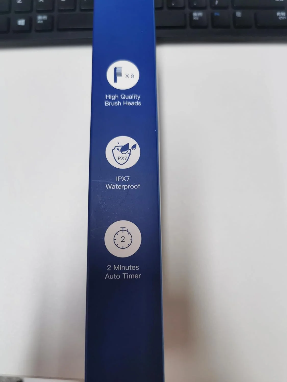 مسواک برقی، مسواک صوتی برای بزرگسالان و کودکان، مسواک برقی با 5 حالت، کیف مسافرتی، 40000VPM و 8 سر مسواک، عمر باتری 60 روزه، تایمر (مشکی مات)