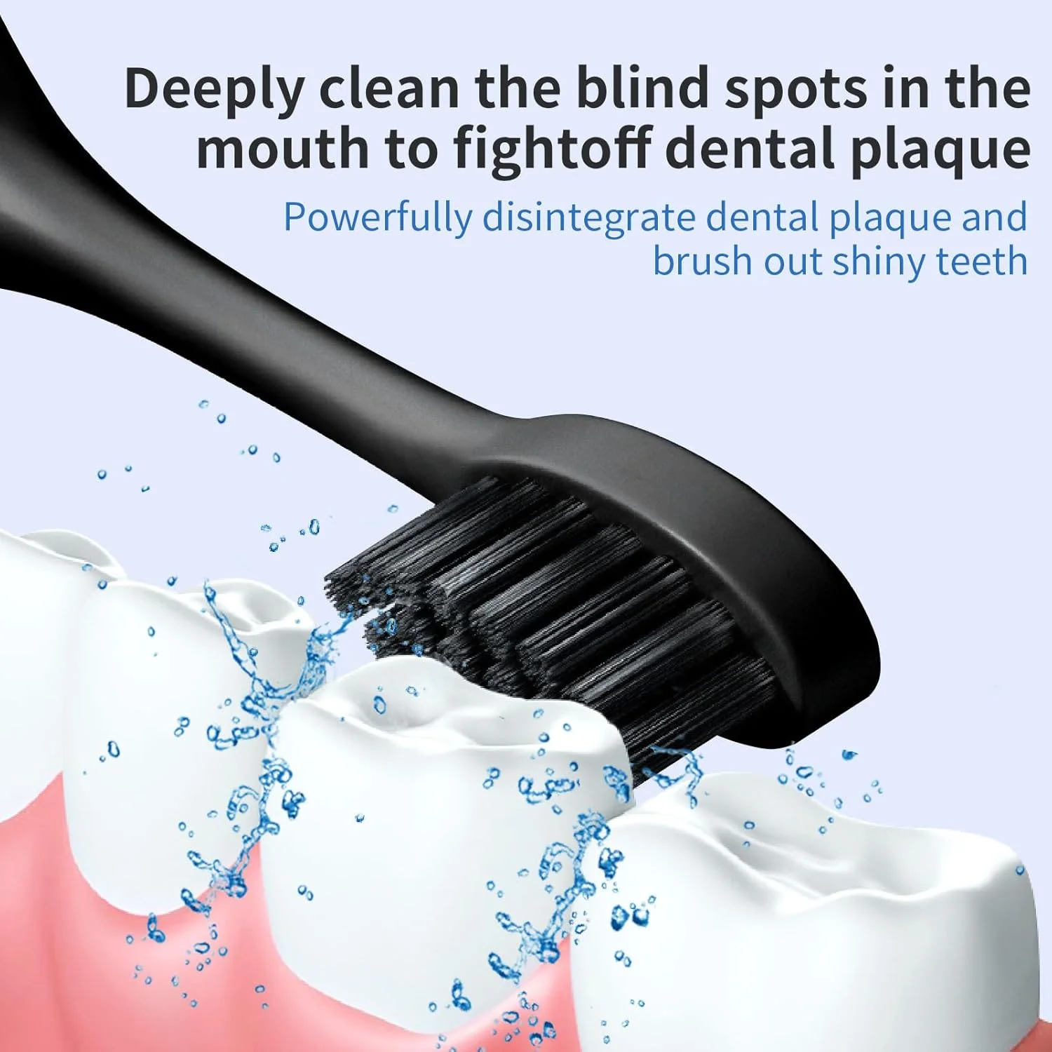 مسواک برقی بزرگسال Elehomyou، مسواک های برقی اولتراسونیک با 8 سر برس، مسواک فوق العاده سفید کننده با 5 حالت، تایمر هوشمند داخلی 2 دقیقه ای، موتور 42000 VPM (مشکی)