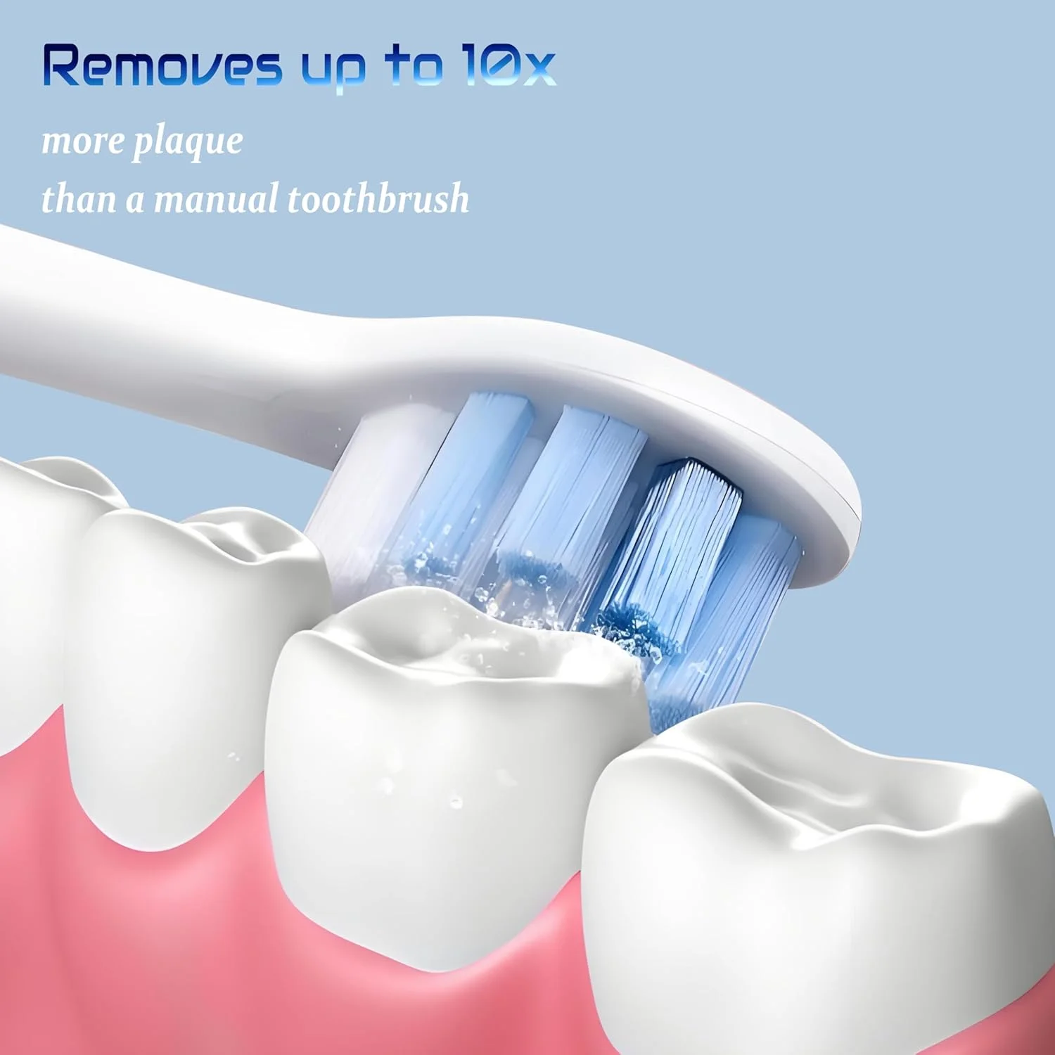 مسواک برقی صوتی بزرگسالان، 5 حالت تمیز کردن، تایمر هوشمند 2 دقیقه ای، ضد آب IPX7، موتور تعلیق، رنگ گرادیان (آبی، Y1)