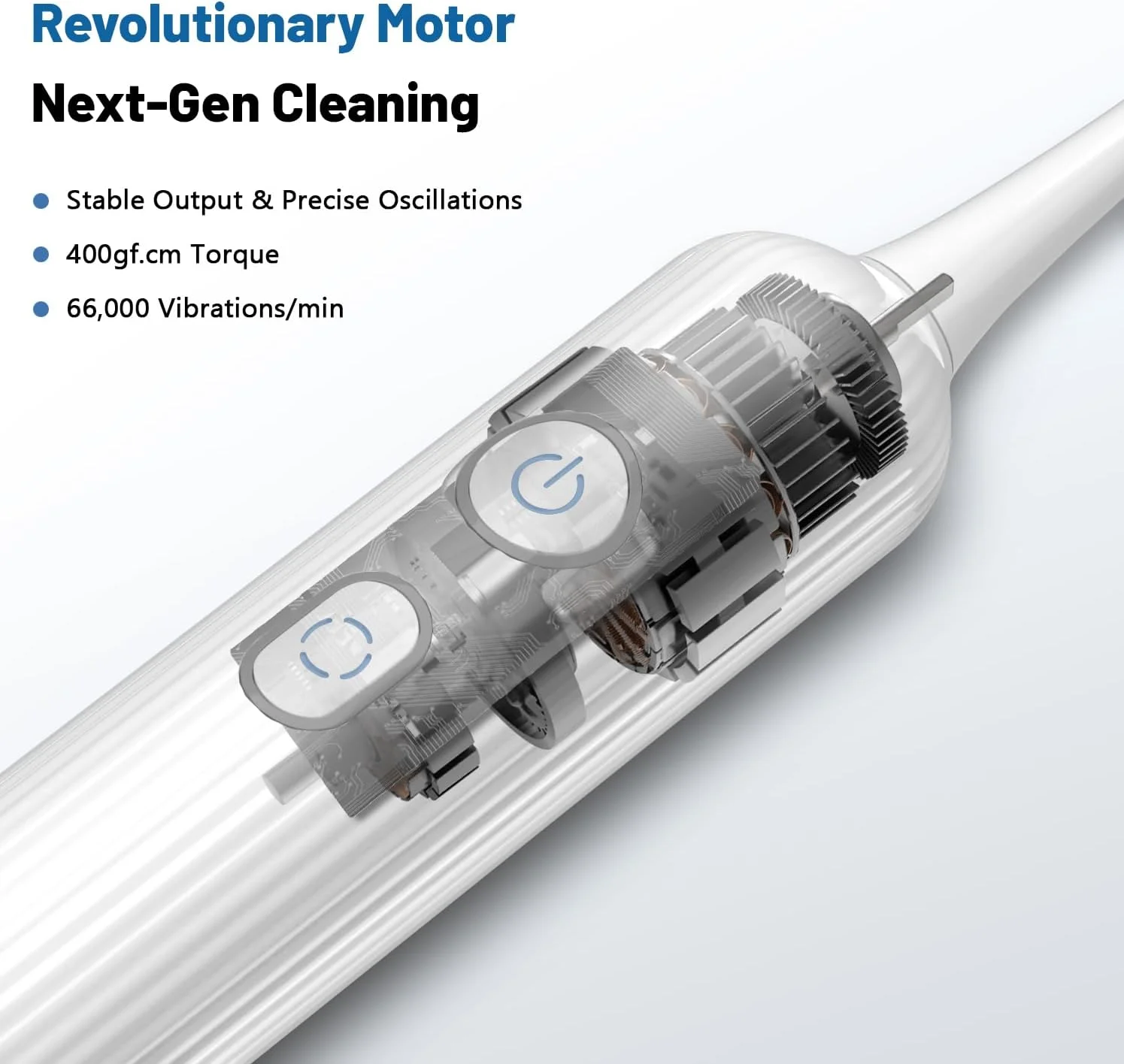 مسواک برقی ارتعاشی و نوسانی EnnbeRuu برای بزرگسالان و نوجوانان، مسواک برقی صوتی بی سیم با 6 سر برس، ضد آب IPX7، عمر باتری 60 روز