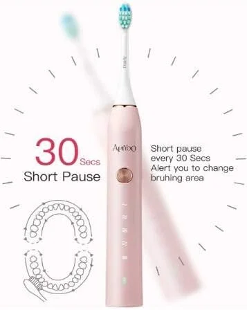 مسواک برقی سونیک APIYOO، مسواک قابل شارژ بی سیم P7، ضد آب IPX7 با 5 حالت مسواک زدن، تایمر هوشمند 2 دقیقه ای برای بزرگسالان. (سه رنگ) (سفید) مسواک برقی سونیک APIYOO، مسواک قابل شارژ بی سیم P7، ضد آب IPX7 با 5 حالت مسواک زدن، تایمر هوشمند 2 دقیقه ای برای بزرگسالان. (سه رنگ) (سفید)