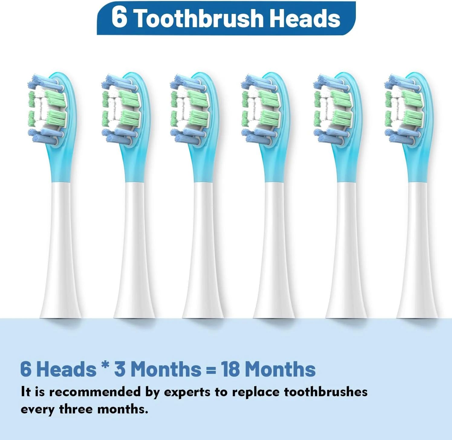 مسواک برقی ارتعاشی و نوسانی EnnbeRuu برای بزرگسالان و نوجوانان، مسواک برقی صوتی بی سیم با 6 سر برس، ضد آب IPX7، عمر باتری 60 روز