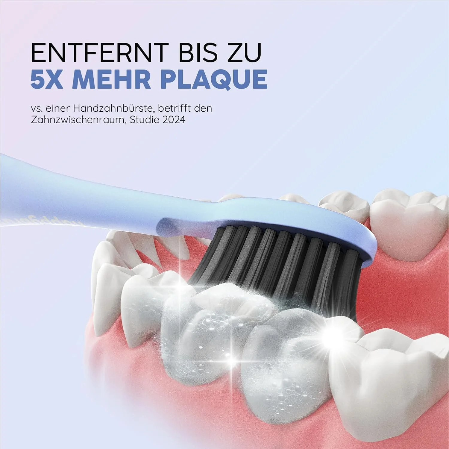 مسواک برقی happybrush مدل Eco Vibe Lite [برنده تست] ست استارتر - مسواک سونیک با باتری با دوام 6 هفته ای به همراه 3 سر یدکی مسواک، رنگ های پاستلی