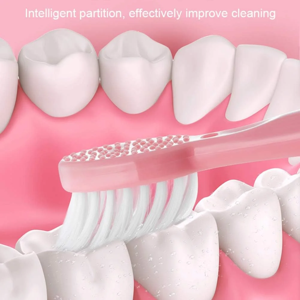 مسواک برقی صوتی GYNFJK، مسواک قابل شارژ بزرگسالان با 5 حالت تمیز کردن، 5 سر برس، ضد آب IPX7، توصیه شده توسط دندانپزشکان، برای خانه یا مسافرت، صورتی