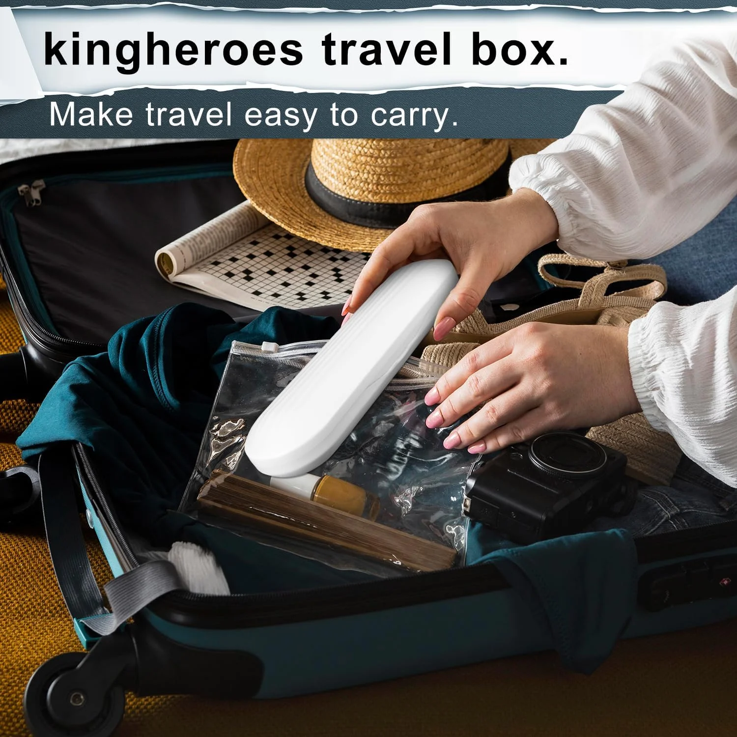 ست مسواک برقی کینگ هیروز، دارای 8 سری مسواک و کیف مسافرتی، 4 حالت با تایمر هوشمند 2 دقیقه ای داخلی، یک بار شارژ برای 60 روز، موتور 42000 VPM (مشکی)