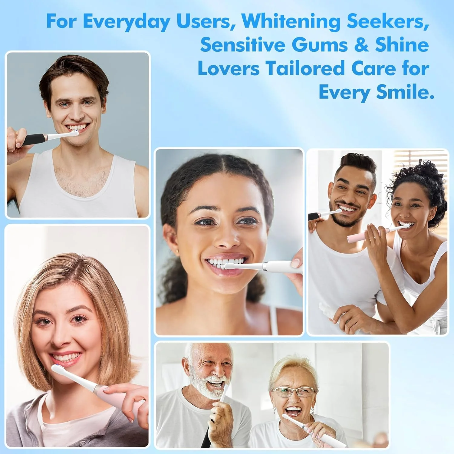 مسواک برقی سونیک keosaa با 8 سری مسواک، مسواک برقی برای بزرگسالان و کودکان با شارژ سریع 4 ساعته با ماندگاری 60 روز، تایمر هوشمند 2 دقیقه ای و 30 ثانیه ای، ضد آب IPX7، شارژ Type-C