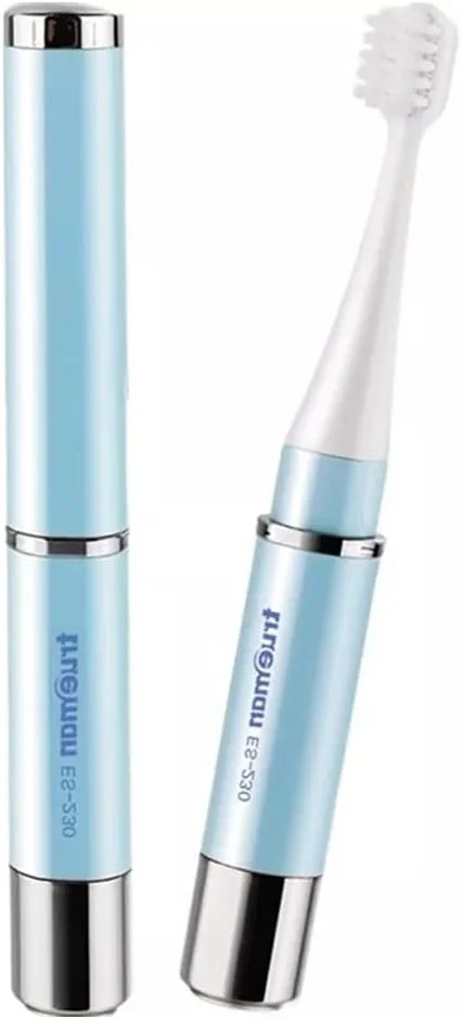مسواک برقی صوتی مارگون، مسواک برقی کودکانه، مسواک باریک، مسواک اولتراسونیک بزرگسال، مدل قابل حمل ES228 - با باتری کار می کند (آبی)