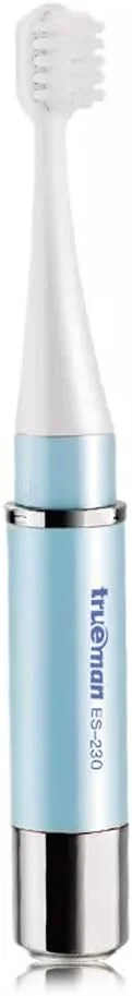 مسواک برقی صوتی مارگون، مسواک برقی کودکانه، مسواک باریک، مسواک اولتراسونیک بزرگسال، مدل قابل حمل ES228 - با باتری کار می کند (آبی)