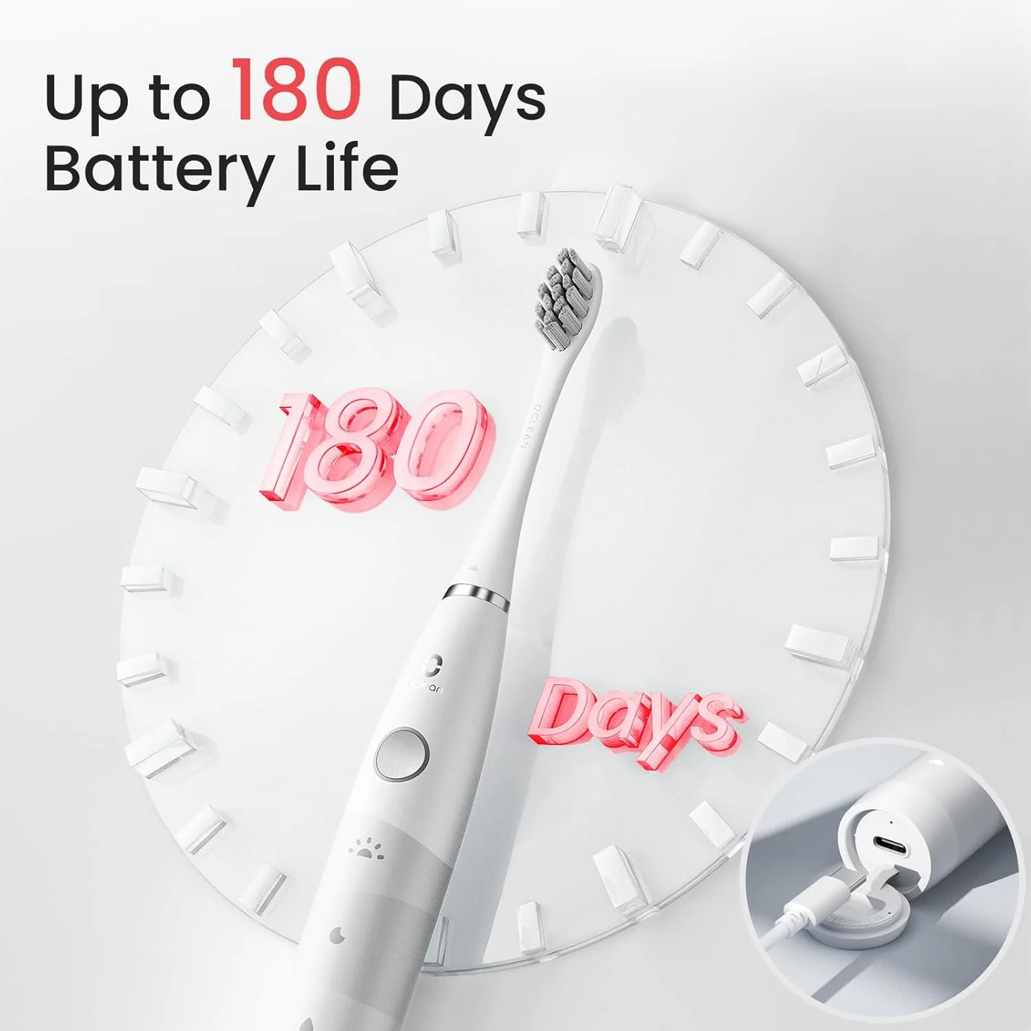 مسواک برقی اوکلین مدل Flow Travel Go رنگ سفید