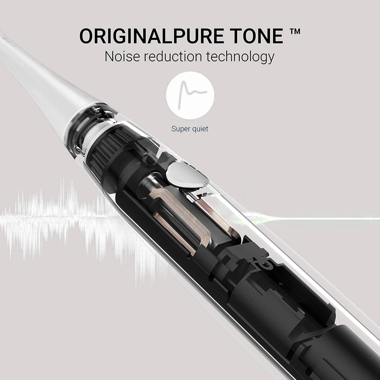 مسواک برقی هوشمند اولترا سایلنت ایر 2 اوکلین، قابل حمل با عمر باتری طولانی 30 روزه، شارژ سریع 2.5 ساعته، ضد آب IPX7، سفید