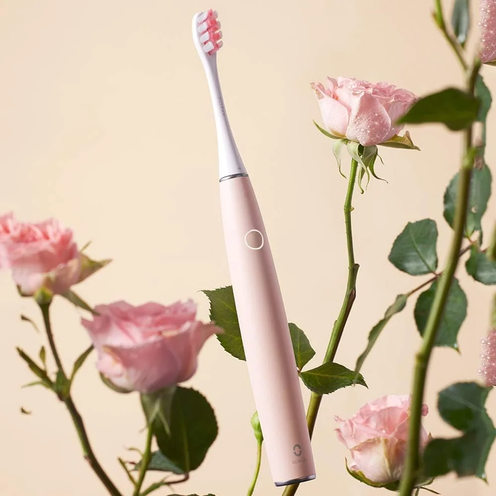 مسواک برقی هوشمند اولترا سایلنت ایر 2 اوکلین، قابل حمل با عمر باتری طولانی 30 روزه، شارژ سریع 2.5 ساعته و ضد آب IPX7 - صورتی