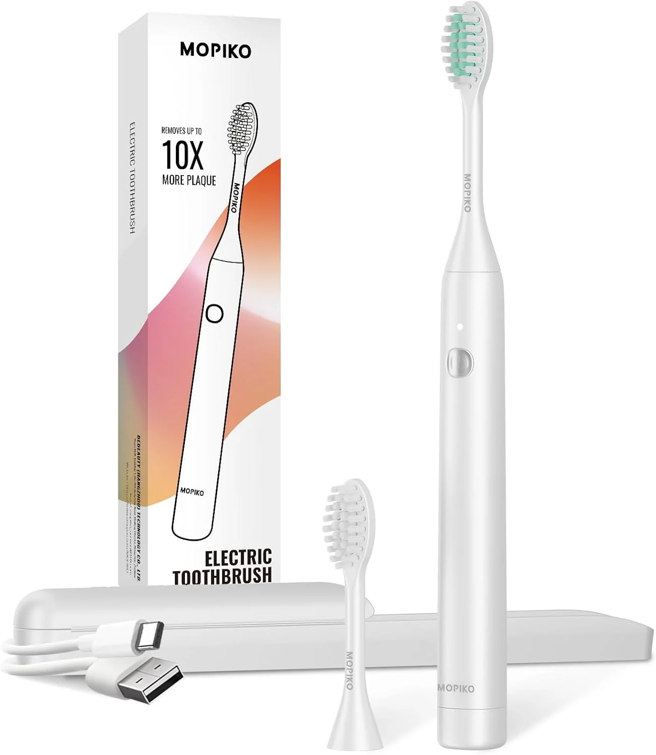 مسواک برقی سونیک MOPIKO (سفید، USB) برای بزرگسالان