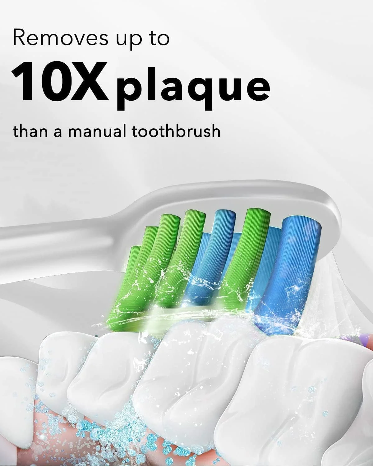 مسواک برقی سونیک MIKLIFE، دارای 5 حالت، قابل شارژ، هوشمند، تمیز کننده دندان به همراه 3 سری مسواک برای بزرگسالان - مشکی