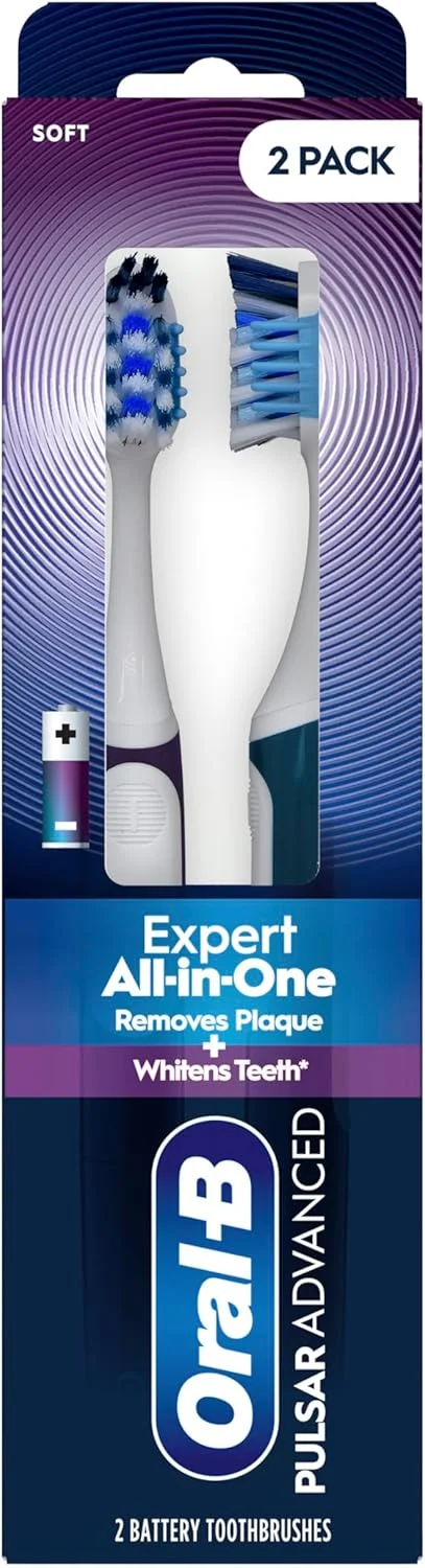 مسواک نرم اورال-بی پالسر Advanced All-in-One، بسته 2 عددی