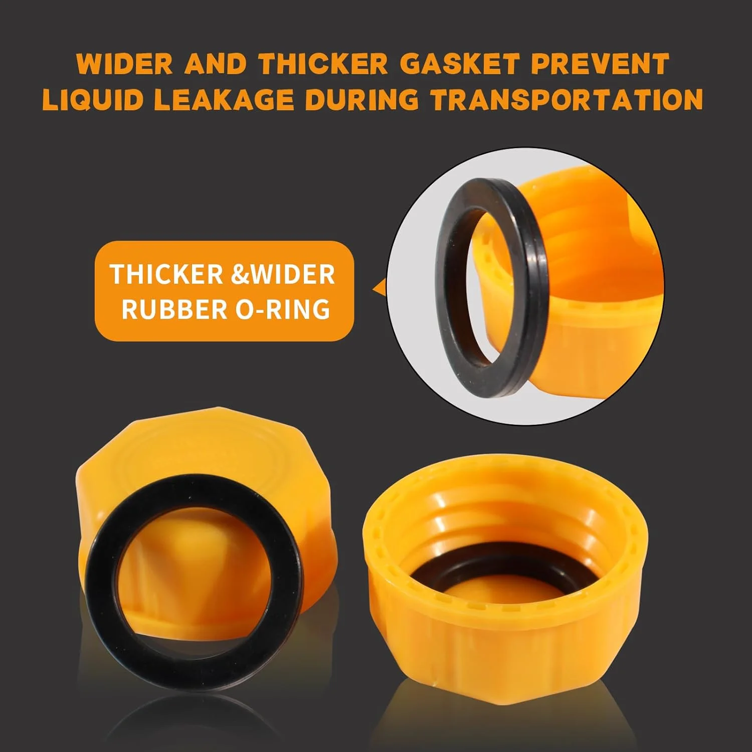 درب باک بنزین 5 گالن Mapleza Witty - جایگزینی عالی برای درب باک بنزین، ایده آل برای ذخیره آب و سوخت، سازگار با باک های بنزین فلزی و پلاستیکی (بسته 4 عددی)