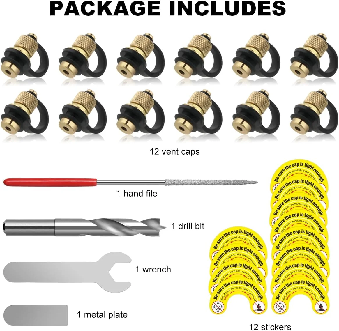 دریچه هواکش درب باک بنزین Magicfour، بسته 3 عددی، کیت جایگزین دریچه هواکش برای باک بنزین، آب و روغن برای جریان سریعتر، بدون نیاز به کشیدن سیم