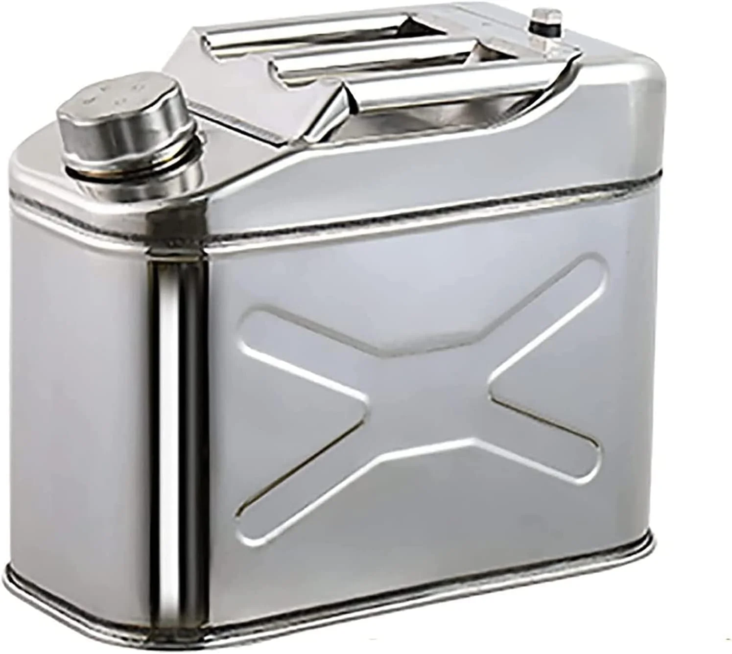 ظرف بنزین، ظرف سوخت فولادی ضد زنگ 304 برای ذخیره سازی سوخت، گازوئیل، نفت، پشتیبان اضطراری برای وسایل نقلیه (A 10L)