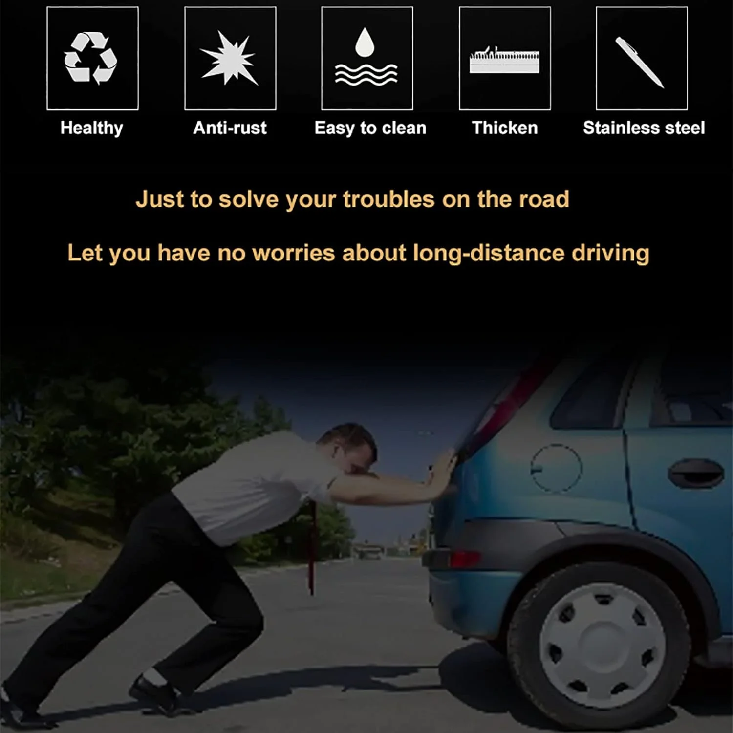 گالن فلزی سوخت از جنس استیل 304، مناسب برای گازوئیل، بنزین، نقره ای، مقاوم و سنگین، ساخته شده از فولاد نورد سرد - در اندازه های 5، 10، 15 و 20 لیتری