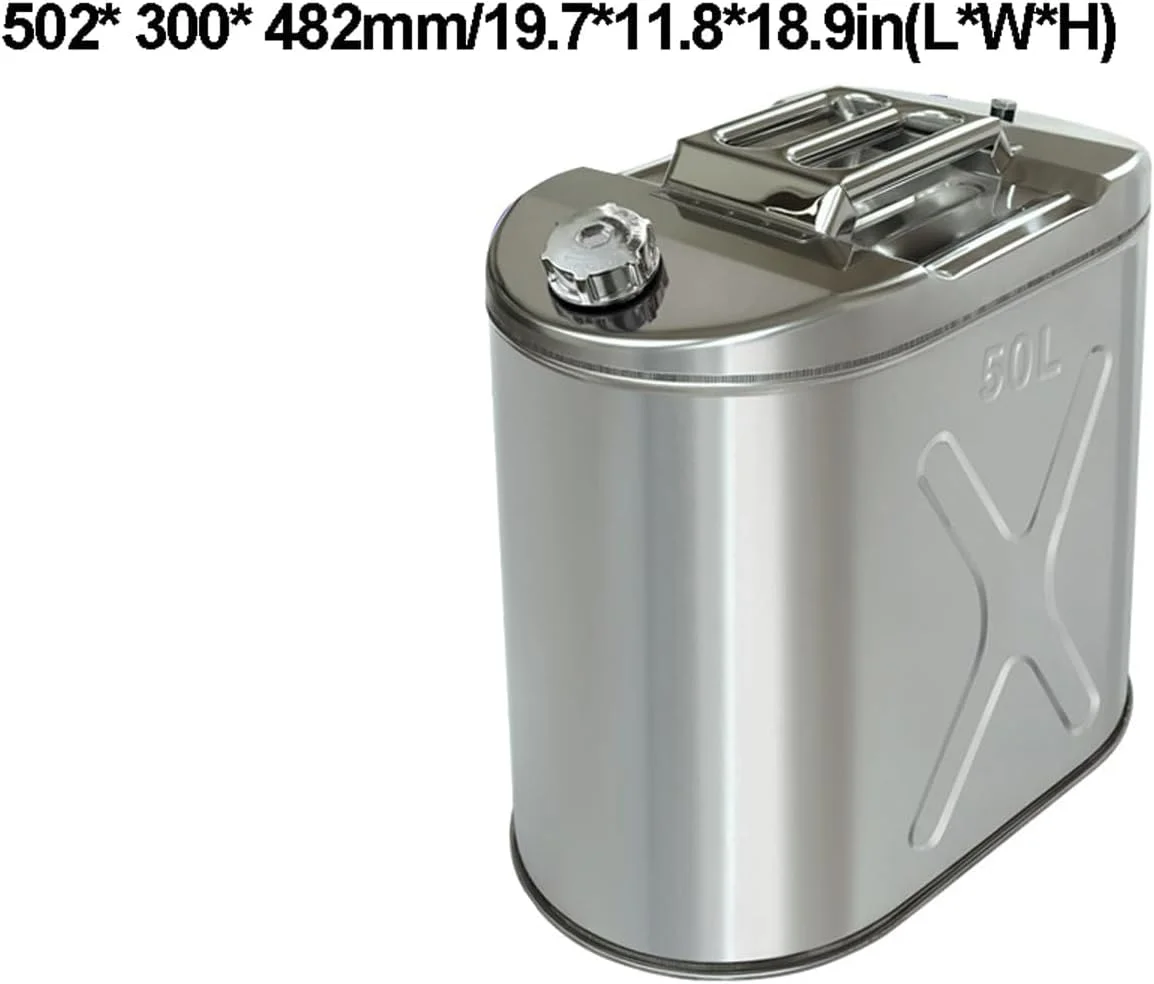 مخزن سوخت استیل ضد زنگ با لوله - طراحی ضد نشت برای نگهداری ایمن بنزین، گازوئیل، روغن خوراکی و آب