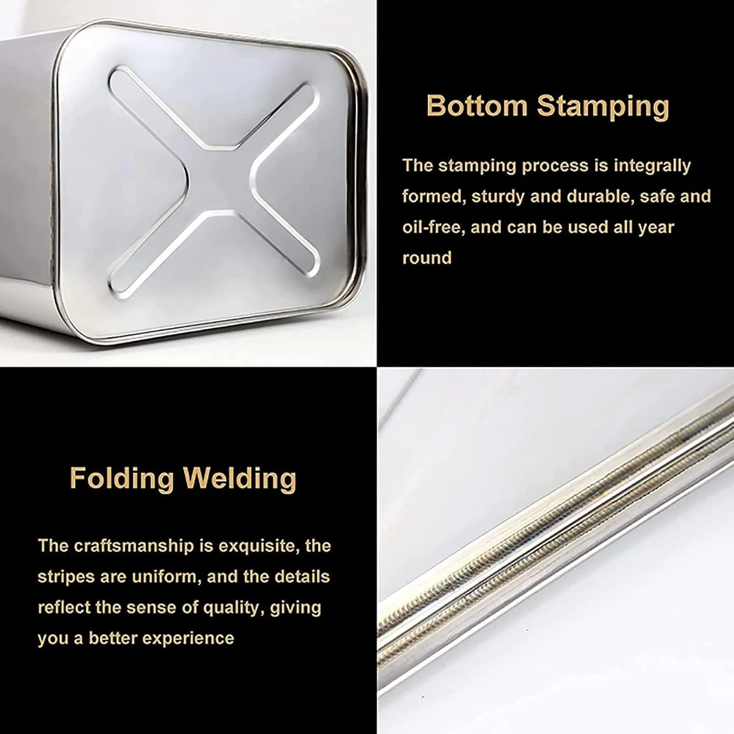 ظرف بنزین، ظرف سوخت فولادی ضد زنگ 304 برای ذخیره سازی سوخت، گازوئیل، نفت، پشتیبان اضطراری برای وسایل نقلیه (A 20L)