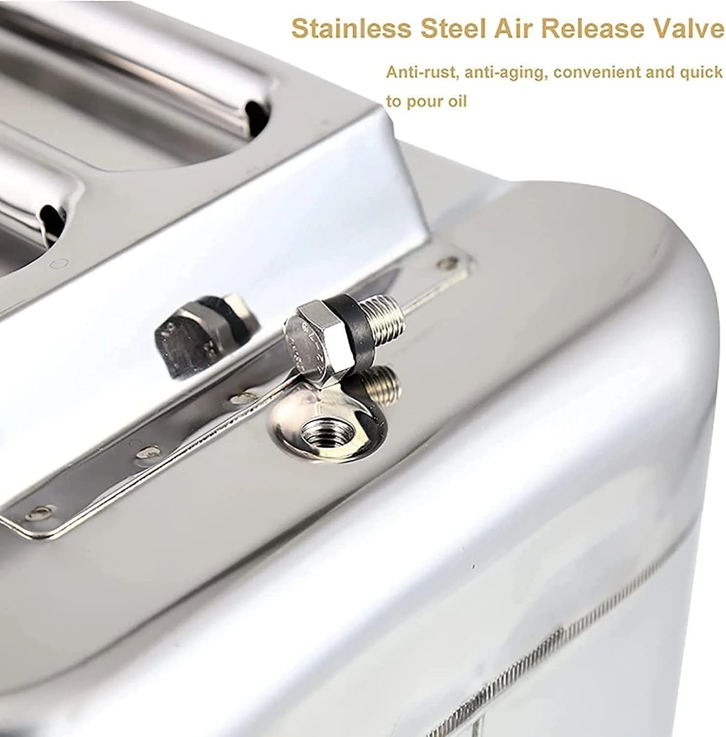 ظرف بنزین، ظرف سوخت فولادی ضد زنگ 304 برای ذخیره سازی سوخت، گازوئیل، نفت، پشتیبان اضطراری برای وسایل نقلیه (A 20L)