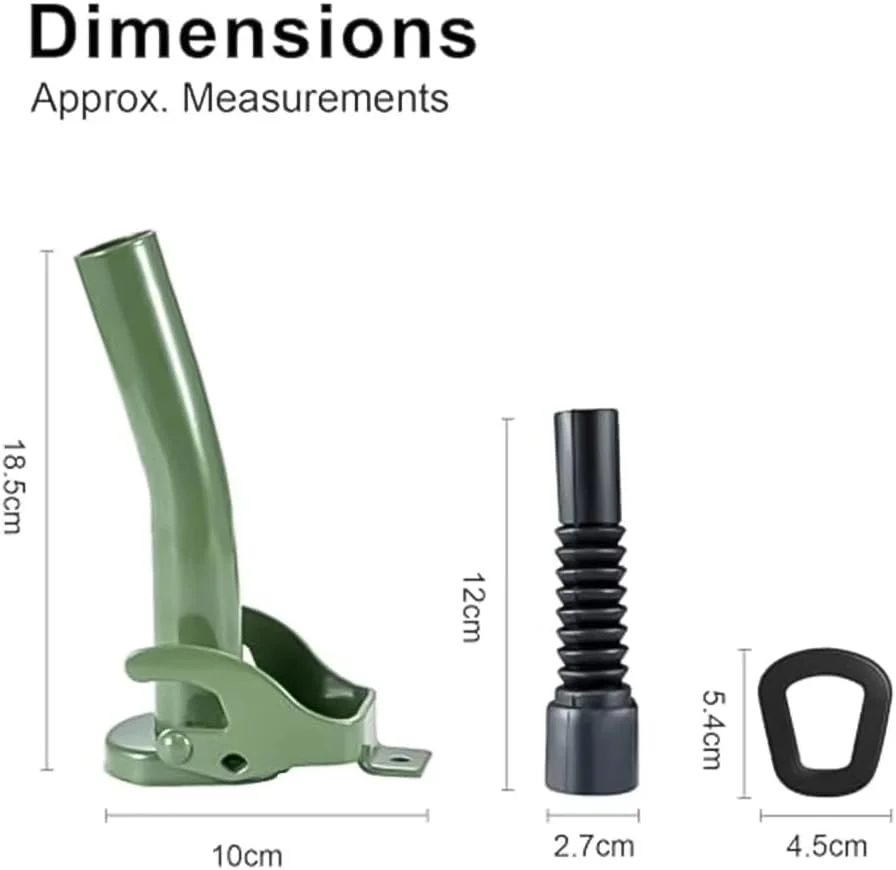 Steel Jerry Can Spout - Steel Spout with Rubber Spout for all Non-CARB NATO style Jerry Cans Leak-Proof Design Easy Pouring