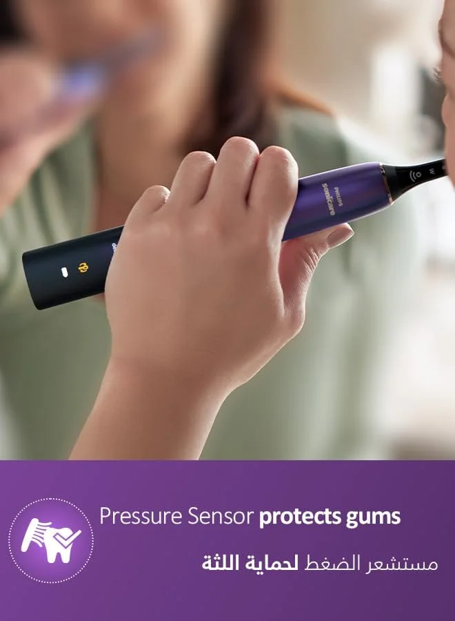 مسواک برقی فیلیپس Sonicare سری 9000 مدل HX9911/95 بنفش، دارای تاییدیه امارات متحده عربی 3 پین